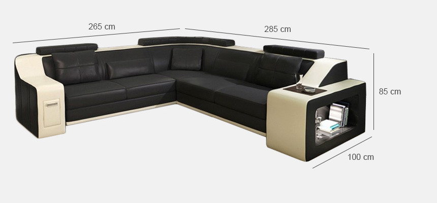 Ecksofa Leder Textil Sofa mit USB,Polster Wohnlandschaft L Garnitur Sitz Isching