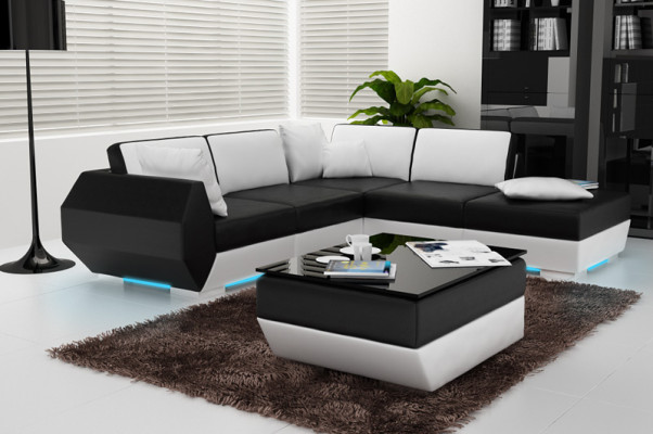 Ledersofa Couch Sofagarnitur Neu Ecksofa Eck Garnitur Dekor Modern Design