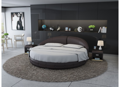 Rundbett Design Bett Polsterbett Designerbett Polster Round XXL Luxus King Size