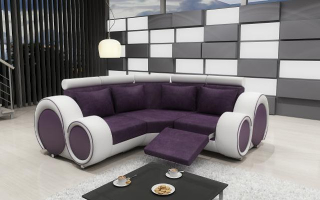 Eck Leder Textil Stoff Couch Sofa Garnitur Wohnlandschaft Polster Ecke Neu LMII