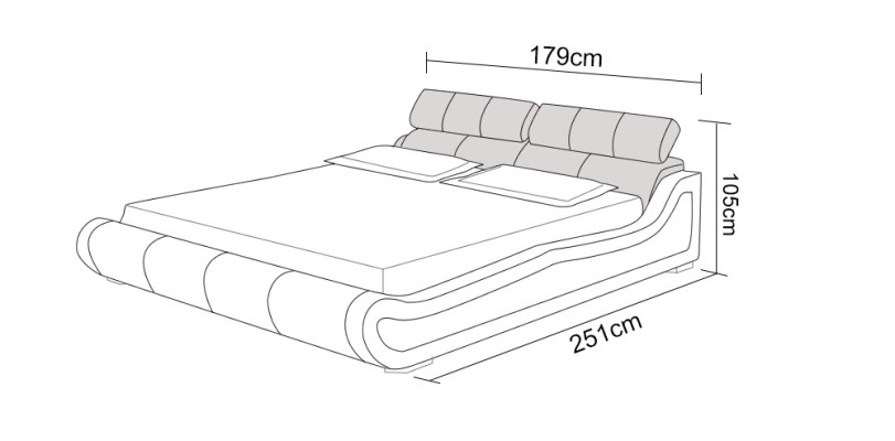 Luxus Leder Bett mit USB Polster Betten Doppel Modernes Ehe 140/160/180 cm