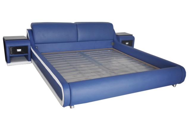 Doppel Luxus Design Leder Bett Polster Hotel Betten Moderne Multifunktion