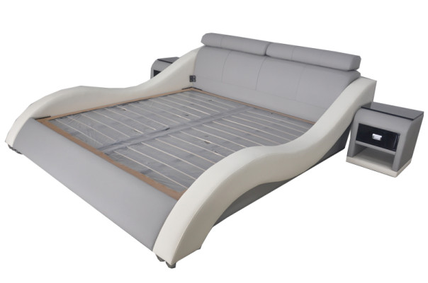 Doppel Luxus Design Leder Hotel Bett Polster Betten Moderne Multifunktion