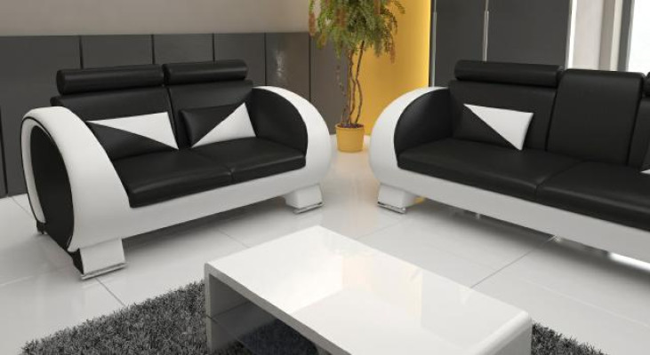 Ledersofa Sofa + USB Sofa 3 Sitzer Relaxcouch mit Barfunktion Designer Garnitur