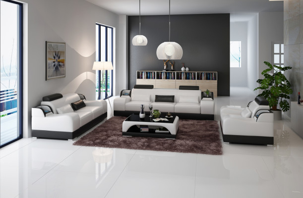 Dreisitzer Couch Polster Design Sofa 3er Sitz Moderne Sofas Zimmer Möbel
