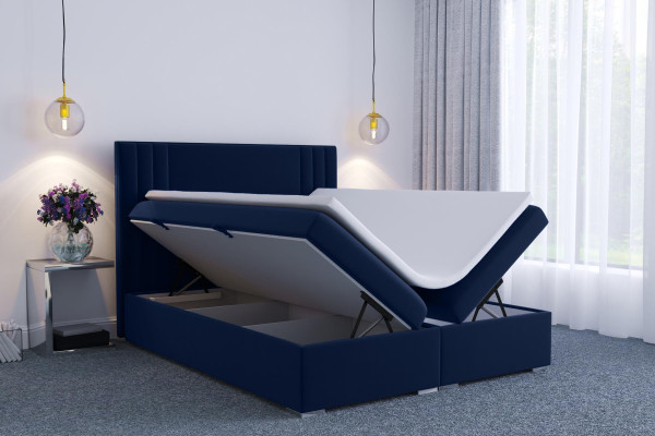 Moderne Boxspring Betten Hotel Doppel Luxus Bett Polster Kasten Funktion Stoff