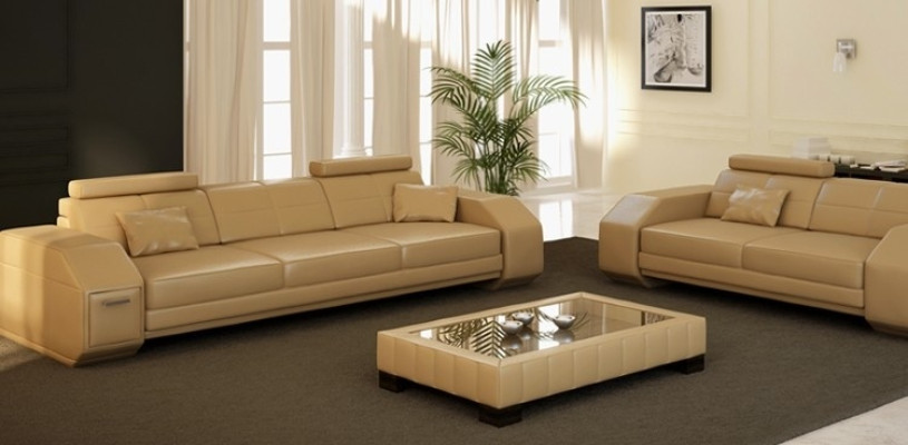 Ledersofa Sofagarnitur 3+2+1 Leder Couch Polster Sitz Designer Garnitur JarksonW