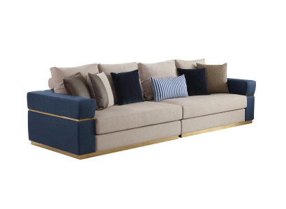 Sofa Dreisitzer Nerz Stoff Wohnzimmer Design Couchen Polster Sofas Luxus Textil