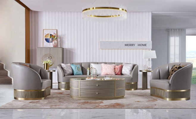 Design Einrichtung Möbel Sofagarnitur 3+1 Sitzer Couch Polster Set Ledersofa