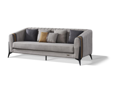 Klassisch 3 Sitzer Designer Sofa Polster Sofas Couchen Leder Dreisitzer