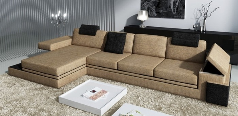 Neues gepolstertes Ecksofa in Ledersofa L-Form für das Wohnzimmer 