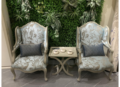 Sessel Stoff Einsitzer Möbel Relax Sitz Design Couch Textil Wohnzimmer Lehnstuhl