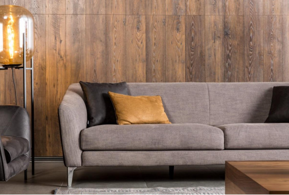 Sofa 3 Sitz Couch Polster Sofas Couchen Wohnzimmer Design Textil Stoff