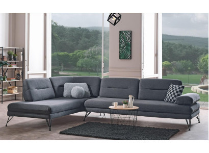 Ecksofa L-Form Textil Eckcouch Sofa Polster Premium Couch L Form Modern