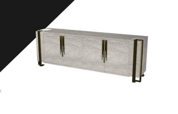 Luxus Sideboard Modernen Design Wohnzimmer Sideboard Beige 230cm Möbel