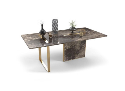 Designer Luxus Esstisch Edelstahl Tisch Esszimmer Holz Möbel Tische Neu
