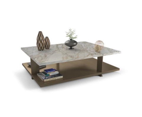 Designer Marmor Rechteckiger Couchtisch Luxus Beistelltische Stilvoll