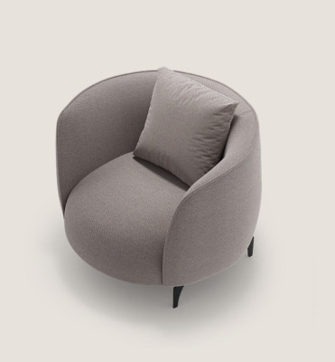 Taupe Moderner Sessel Wohnzimmer Einsitzer Luxus Design Polster Möbel Lounge