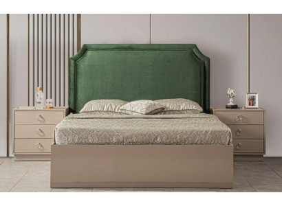Bett 2x Nachttische Modern Schlafzimmer Möbel Luxus Holz Design 3tlg.