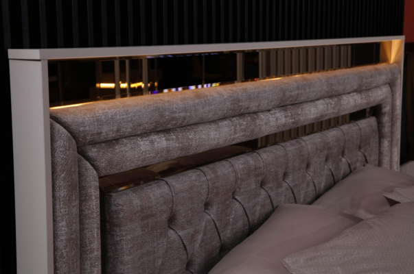 Modernes Schlafzimmer Komplettes Set Bett Nachttische Designer Möbel