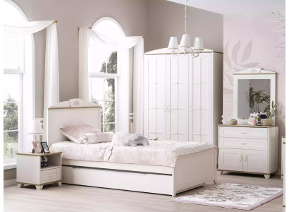 Holzbett Funktionsbett Ausziehbares Kinderbett Bett 120 Holz Weiß Neu