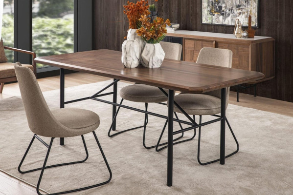 Essecke Essgruppe Esstisch Set 8tlg Esszimmer Braun Holz Stilvoll