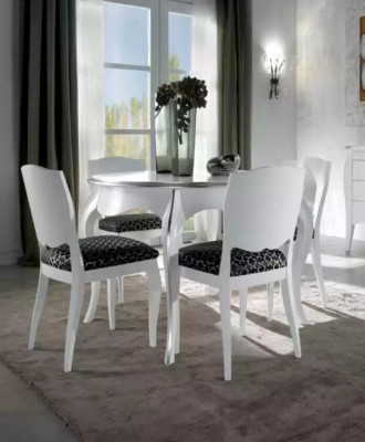Esstisch Esszimmer Holz Weiß Rund Tisch Klassisch Italienische Möbel Tische Neu
