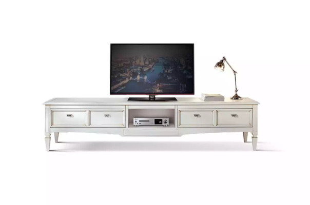 Wohnzimmer Ständer Möbel rtv Fernseher Sideboard Stil Weiß Luxus Holz