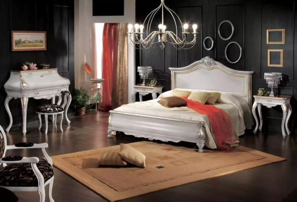 Nachttisch Luxuriöse weiße Schlafzimmermöbel exklusives Design