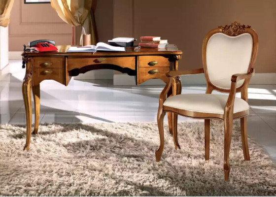 Klassischer Luxus Polsterstuhl Holzmöbel Esszimmer Stuhl Möbel Neu