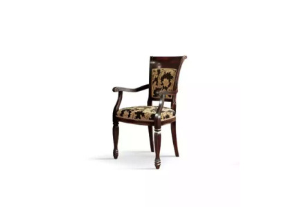 Stuhl Braun Design Wohnzimmer Esszimmer Holz Polster mit Armlehne Neu