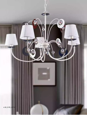 Luxuriöser 4x Lampen Kronleuchter Deckenleuchte Art déco Weiß Neu