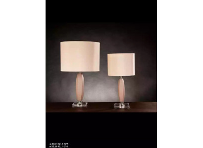 Tischlampe beige Kristall Kronleuchter klassische Tischschirmleuchte neu