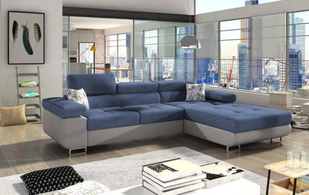 Ecksofa L-Form Wohnlandschaft Designer Sofa Couch Polster Sitz Garnitur Textil