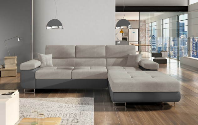 Ecksofa L-Form Wohnlandschaft Designer Sofa Couch Polster Sitz Garnitur Textil