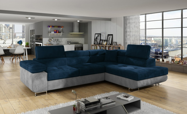 Eck Stoff Ecksofa L-Form Sofa Couch Design Couch Polster Textil Modern Textil