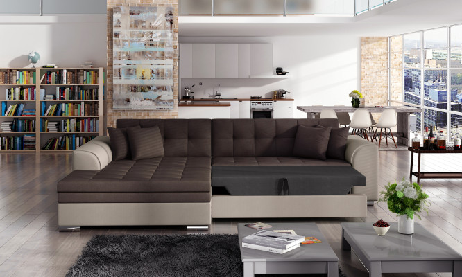 Design Ecksofa Bettfunktion Couch Polster Couchen Textil Sofas Sofa