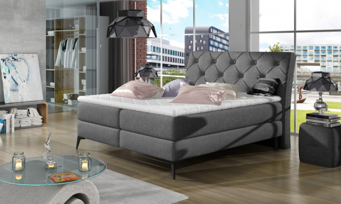Chesterfield Silber Polsterbett Doppelbett Betten Big XXL Designer Luxus