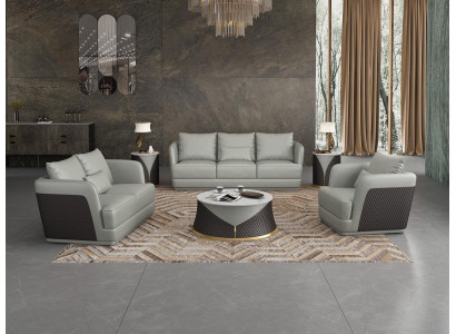 Dreisitzer Design Sofa Couch Polster Sofa 3 Sitzer Ledersofa Modern Relax Club