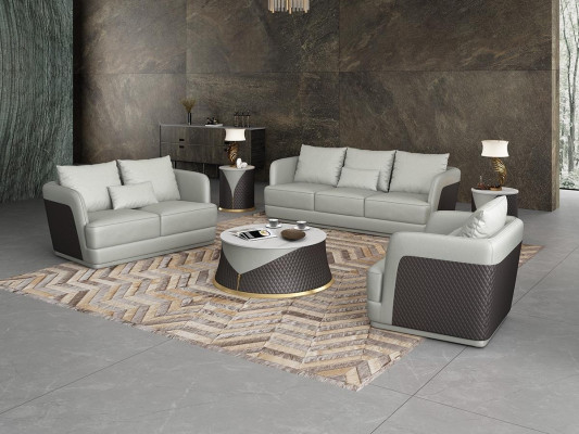 Dreisitzer Design Sofa Couch Polster Sofa 3 Sitzer Ledersofa Modern Relax Club