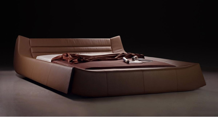 Designer Bett Doppel Betten Modernes Hotel Leder Stoff Doppelbett