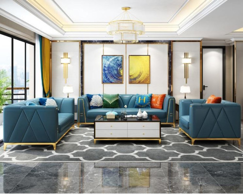 Sofagarnitur Polster Sitz Garnituren 2tlg. Set 3+2 Sitzer Neu Couch Ledersofa