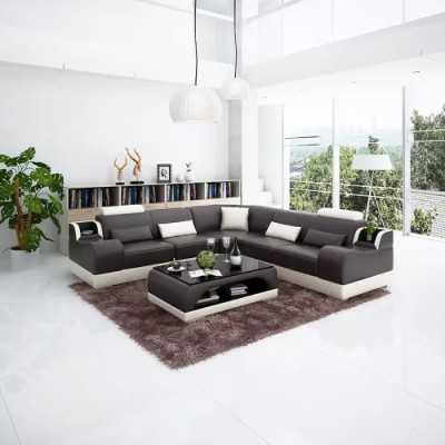 Ecksofa Moderne Eckcouch Design Wohnzimmer Möbel Lederpolster Couch