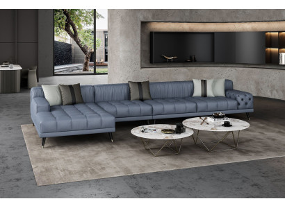 Chesterfield Sofa Couch Polster Luxus Möbel Design Ecksofa Leder