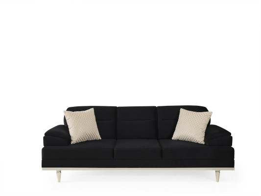 Dreisitzer Couch Wohnzimmer Sofa Möbel Schwarze Couchen 3 Sitz 240cm