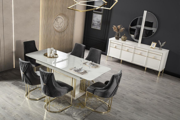 Esstisch Stuhl Essgruppe Garnitur Esszimmer Tische Kommode Set 6tlg