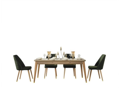 Luxus Tisch Esszimmer Esstisch Stuhl Gruppe Garnitur Set Holz Tische 5tlg. Sets