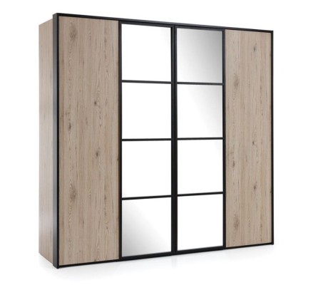 Kleiderschrank Braun Holz Möbel Design Elegantes Schlafzimmer Modern Schrank Neu