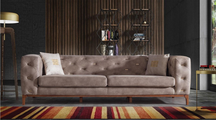 Chesterfield Design Sofa Polster Couchen Modern Sofagarnitur 3+3+1 Set