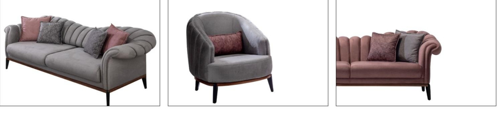 Designer Couchen Sofas Garnitur Sofa 3 Sitzer + 1 Sitzer Sofagarnitur Polster